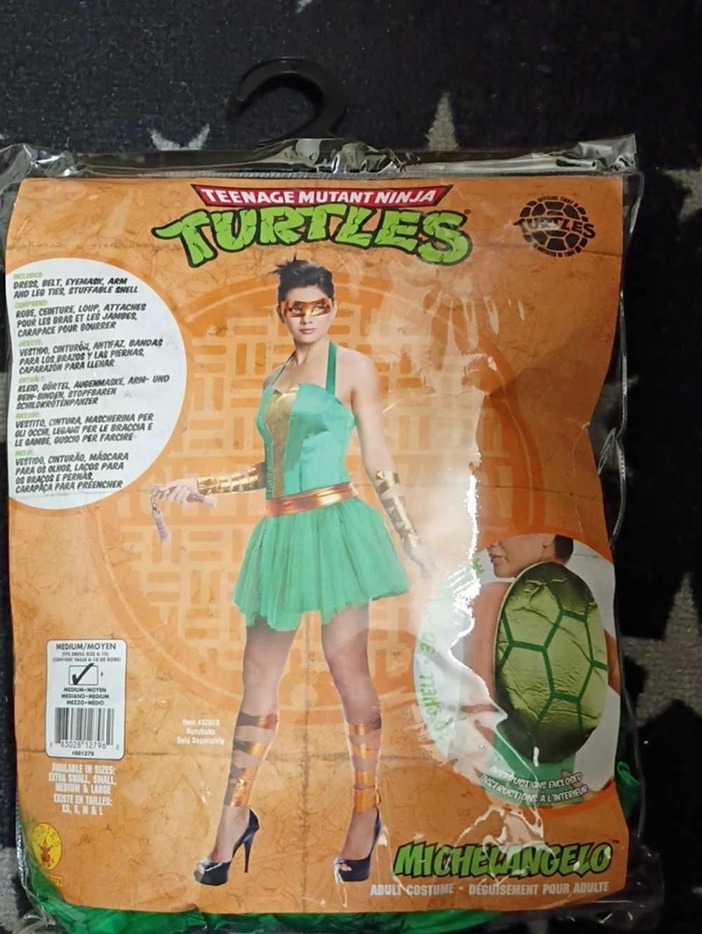 Rubie's TMNT Michelangelo Adult Women's Costume Dress New In Package Size M